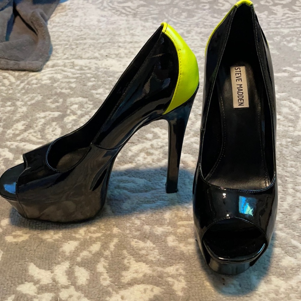 Steve Madden Solange Black Multi Heels